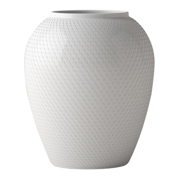Lyngby Porcelæn - Rhombe Vase 17 cm Hvid