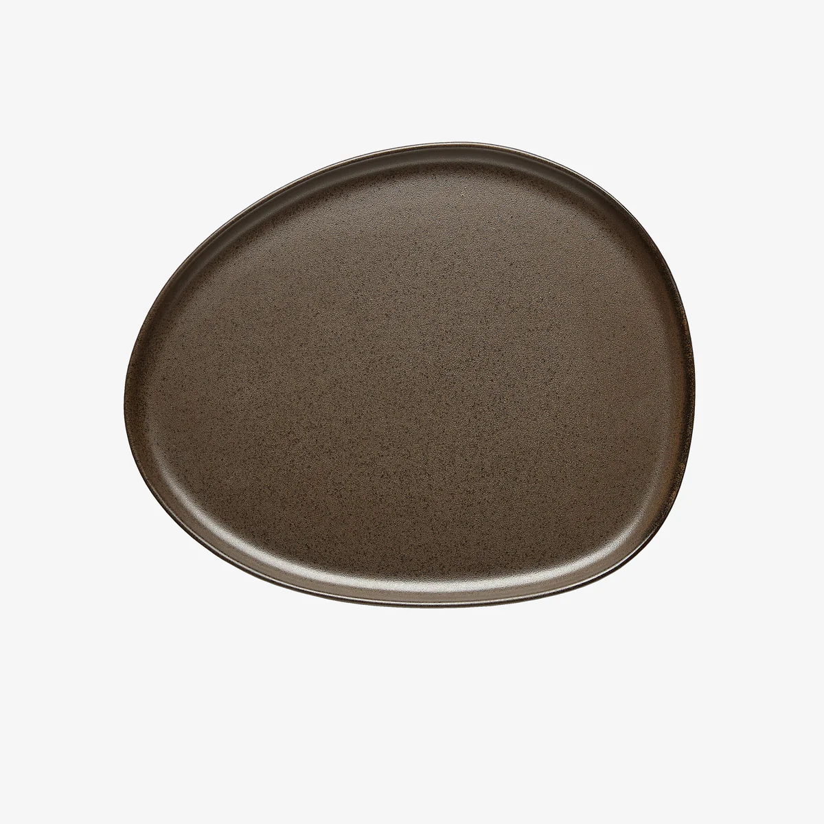 RAW - Metallic Brown Organic Frokosttallerken 24x21 cm