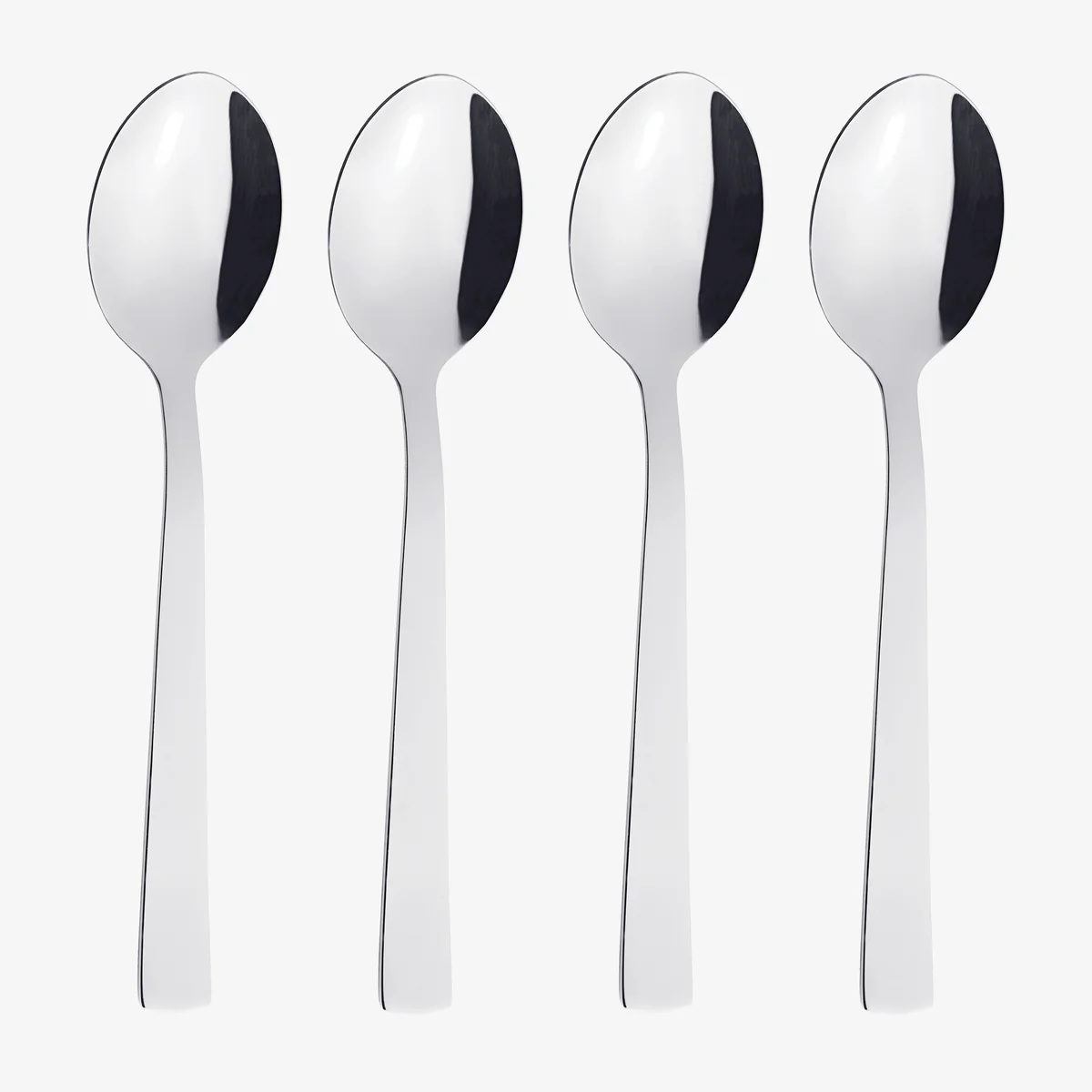 RAW - Dessertske 4 stk Blank Stål
