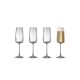 Lyngby Glas Krystal Zero - Champagneglas 30 cl, 4-pak