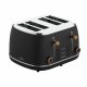 Witt - Premium 4-slice Toaster Wood Black