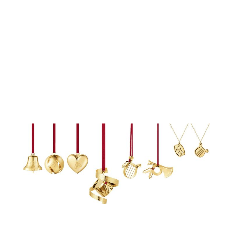 Georg Jensen - Jul 2026 Ornamentsæt 8 stk. Forgyldt