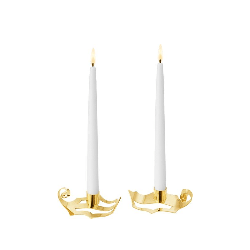 Georg Jensen - Jul 2026 Kertelysestage 2 stk. Forgyldt